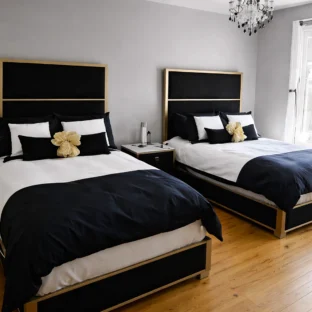 Velvet Black N White 2 Width