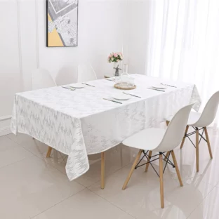 Dotted Silver Tablecloth 1401