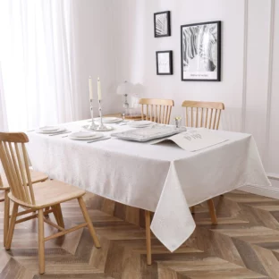 Drench White Tablecloth 1363