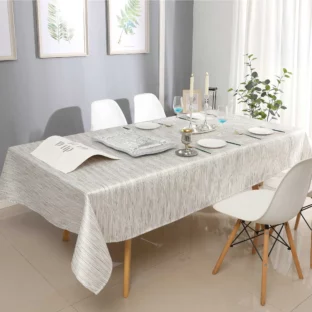Lines Taupe Tablecloth 1313
