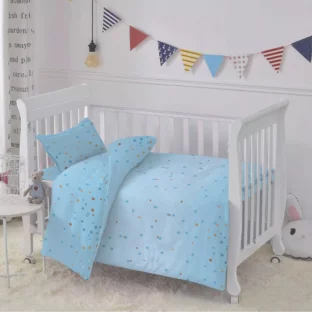 Joyful Confetti Blue Crib