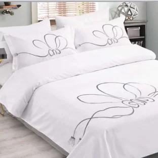 Tassels & Ribbons Gray Embroidery