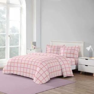 Watercolor Plaid Pink