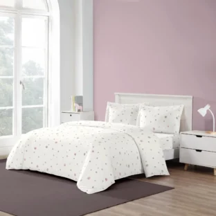 Patterned Dots Pink Ivory